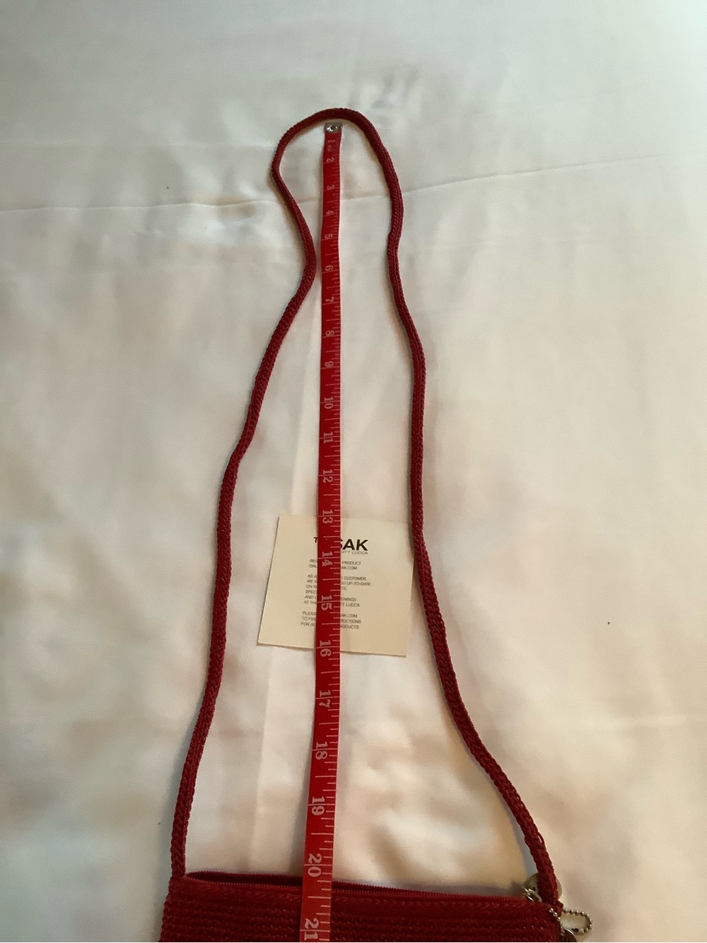 The Sak Red Knit Crossbody with Braided Strap